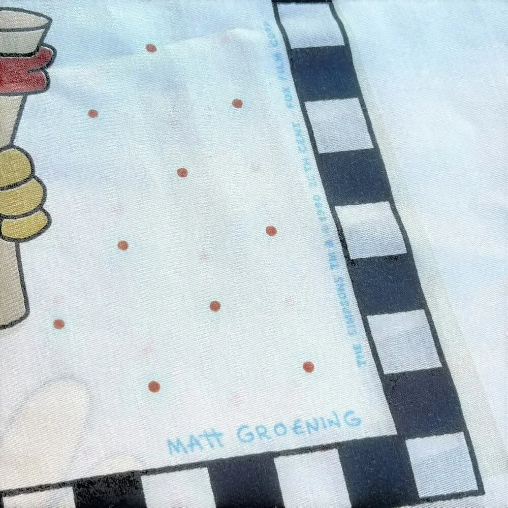 Vintage 1990 The Simpsons Reversible Pillowcase Bart Slingshot Homer Marge Fox